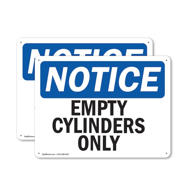 Signmission Empty Cylinders Only, 14 in W x Rectangle, Plastic OS-2PACK-NS-P-1014-L-12021 - main